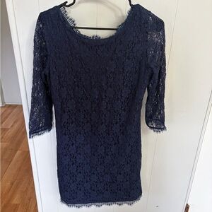 THML navy lace dress size large